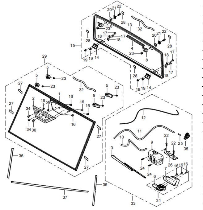 Лобовое стекло (в сборе) Aodes Workcross