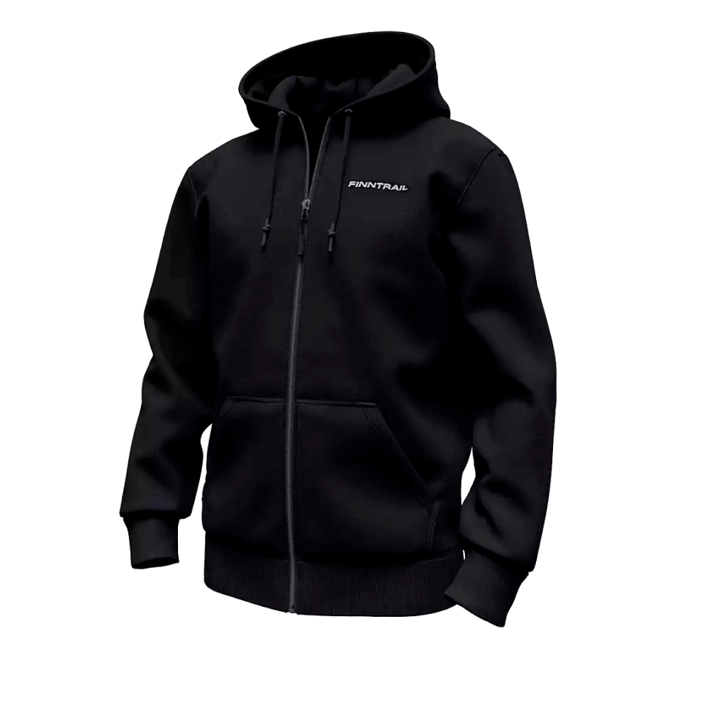 Толстовка Finntrail Logo Zip Мужской (XL, Черный)