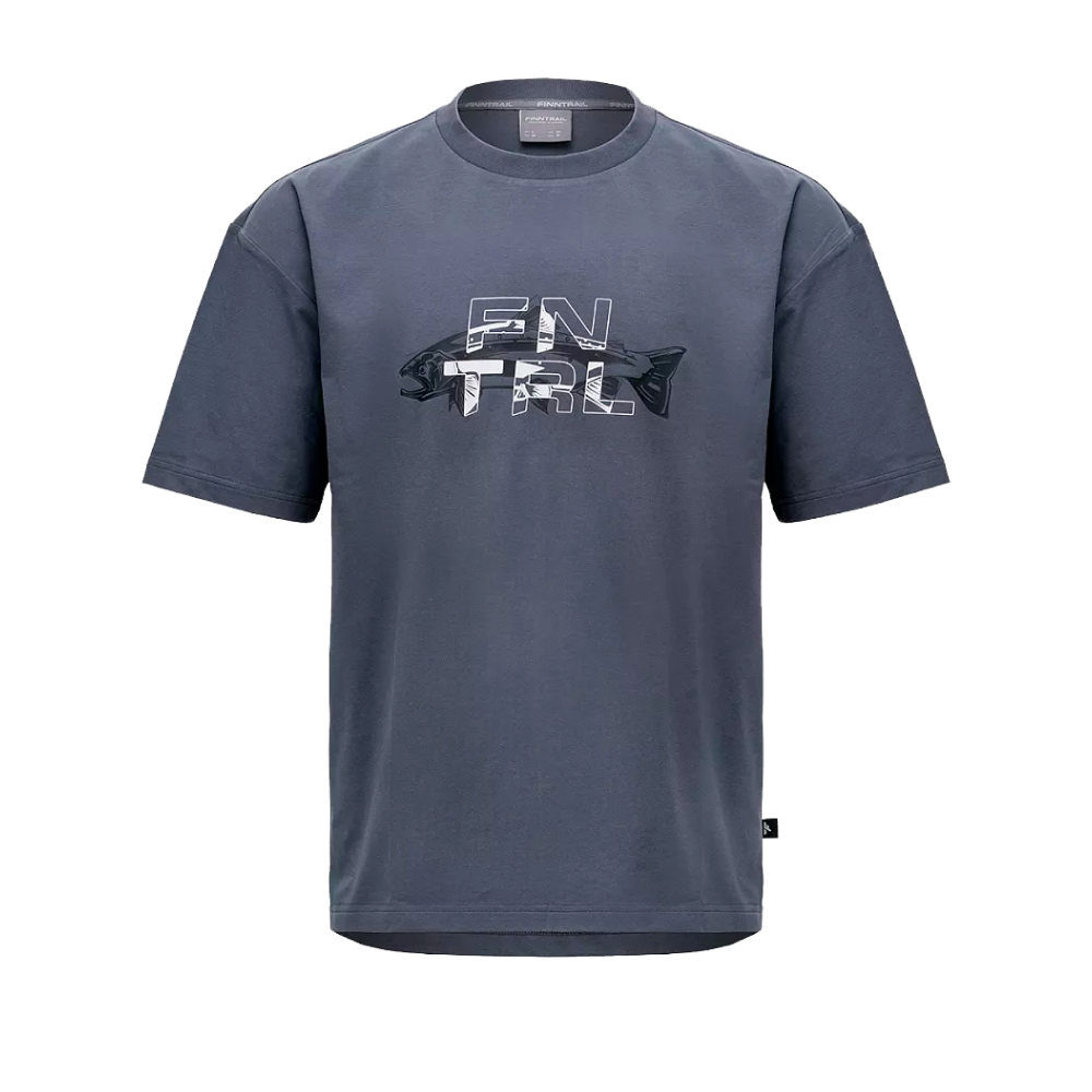 Футболка Finntrail Fish 6731 Мужской (L, Темно-серый)