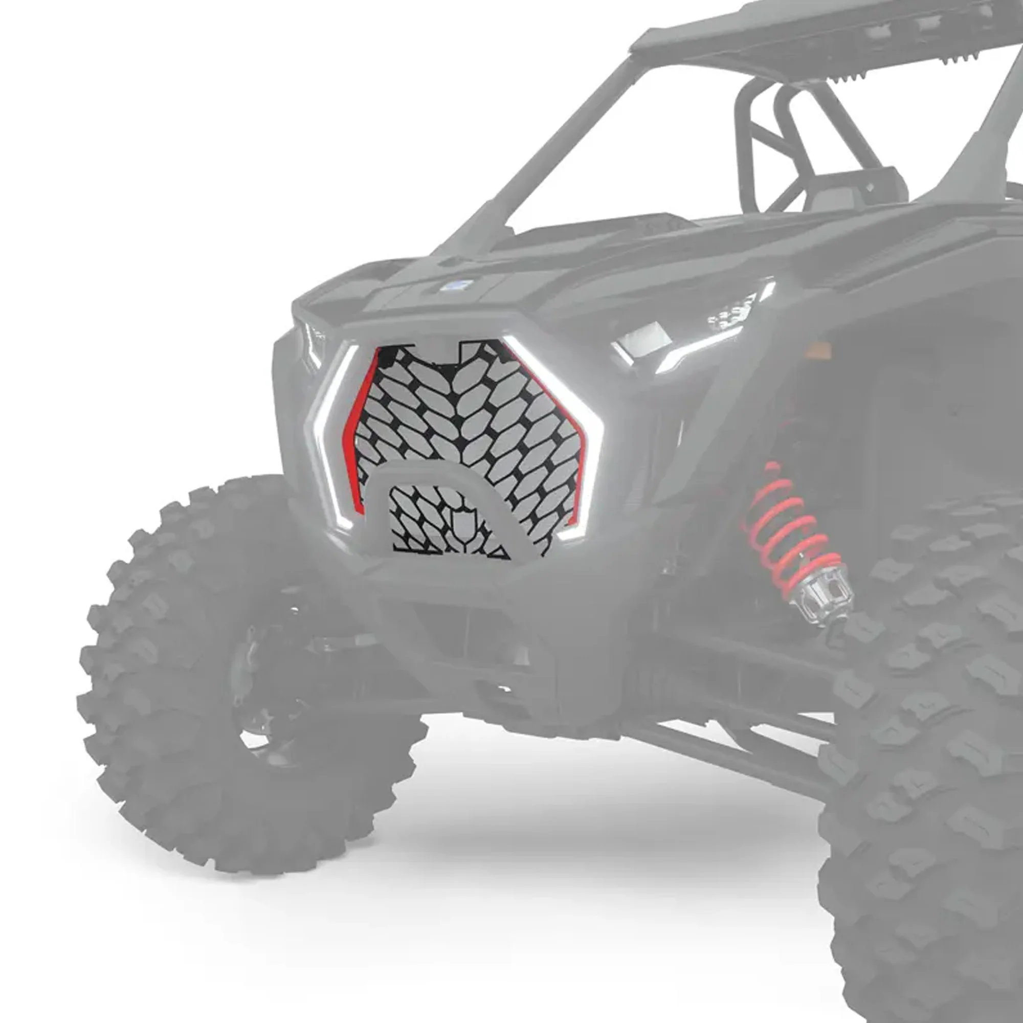 Решётка передняя алюминиевая Pro Armor , RZR , red