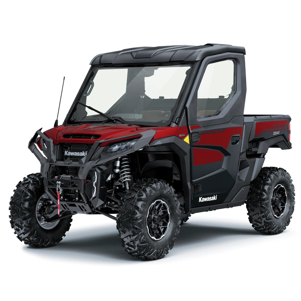 Мотовездеход Kawasaki RIDGE PLATINUM RANCH EDITION HVAC Metallic Deep Red/Ebony 2026