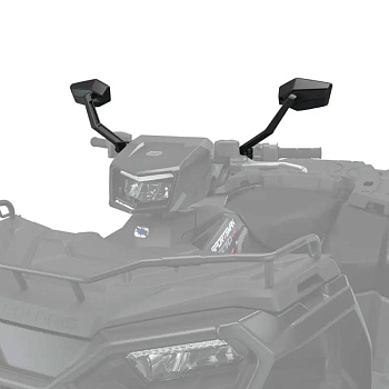 Боковые регулируемые зеркала для Polaris ATV, на руль, комплект 2 шт