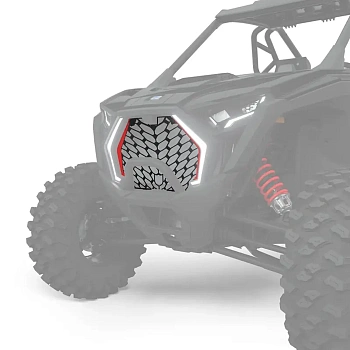 Решётка передняя алюминиевая Pro Armor , RZR , red