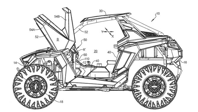 Polaris работает над ламбо-дверьми для квадроцикла